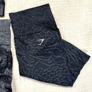 Gymshark seamless animal print cycling shorts in size small